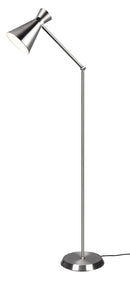 Piantana da Interno Attacco E27 in Metallo Nichel Satinato 