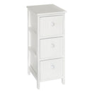 Cassetiera con 3 Cassetti in Legno Paulownia Bianco Fadi