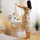 Cassettiera 3 Cassetti Moderna senza Maniglie per Camera e Soggiorno 80x39x73 cm Laccato Bianco      