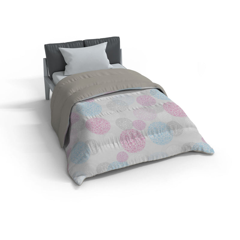 Trapunta Invernale Stampata in Microfibra 300gr Doubleface Molecole