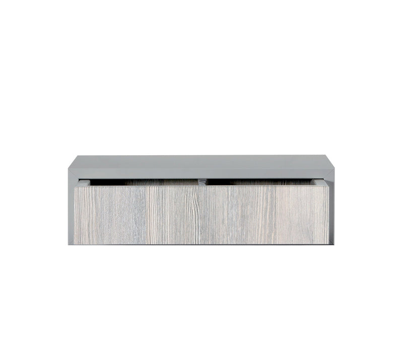 Mensola da Parete 1 Cassetto 45x13,4x20 cm in Fibra di Legno Lego Sasso e Rovere Grigio