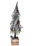 Mini Albero di Natale Decorativo con Led 65 cm Abete Verde