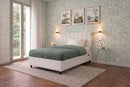 Letto 1 Piazza e Mezza Contenitore Imbottito Similpelle Bianco Boxmax Testata Vertical Varie Misure