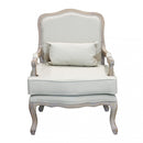 Poltrona Christy in Tessuto 64x72x92 h cm in Legno Beige