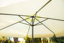 Ombrellone Tondo da Giardino Ø2,7 m 6 Stecche Ecrù