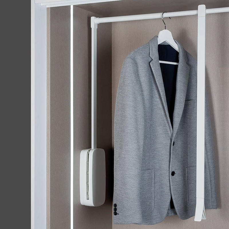 Appendiabiti per Armadio 60-83 cm Max 12Kg in Acciaio Emuca Bianco
