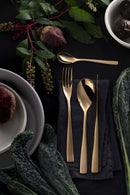 Servizio Set di Posate 24 Pezzi in Acciaio 18/10 PVD Eme Etoile Gold