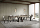 Consolle Allungabile 90-300x40x77 cm Diamante Premium Tortora Telaio Orso 