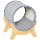 Cuccia per Gatti 41x40x47 cm a Tunnel con Tiragraffi Grigio