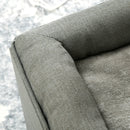 Cuccia a Casetta per Gatti a 2 Livelli 36,5x36,5x33 cm con Cuscino in Peluche in MDF e Poliestere Verde 