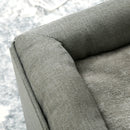 Cuccia a Casetta per Gatti a 2 Livelli 36,5x36,5x33 cm con Cuscino in Peluche in MDF e Poliestere Verde 