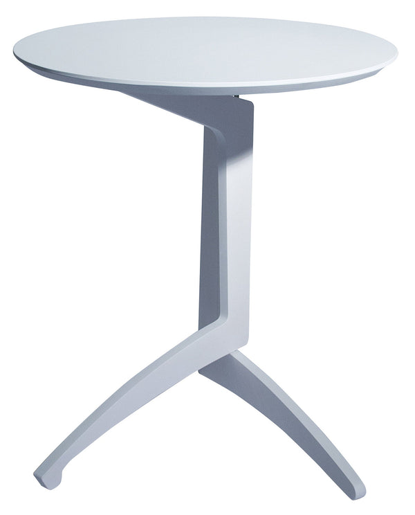 online Klappbarer Couchtisch Ø53x63 cm aus weißem Holz