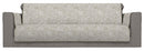 Copridivano con Copri Braccioli Seduta 230 cm in Poliestere e Cotone Beige