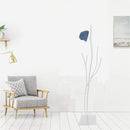 Appendiabiti da Terra 33x33x178 cm in Ferro Battuto Vasconi Castagno Argento