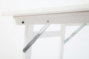 Tavolo Pieghevole Salvaspazio 80x120x71,5-75,5 cm Party in Legno e Laminato Bianco