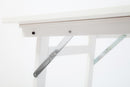 Tavolo Pieghevole Salvaspazio 80x80x74,5-76 cm Party in Legno e Laminato Bianco