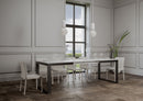 Tavolo Allungabile 120-224x90x80 cm Tecno Evolution Bianco Frassino