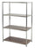 Regal aus verchromtem Stahl 4 braune Regale Tosini E-408012B