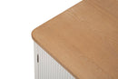 Mobile TV Matera 117x60x40 cm in Legno MDF e Ferro Bianco/Marrone