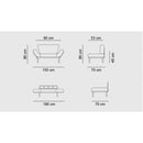 Divano letto Nitta marrone 190x70 cm braccioli reclinabili