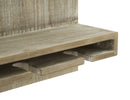 Porta Bottiglie-Bicchieri Tube Verticale 34x12x76 cm MDF e in Ferro Naturale e Argento