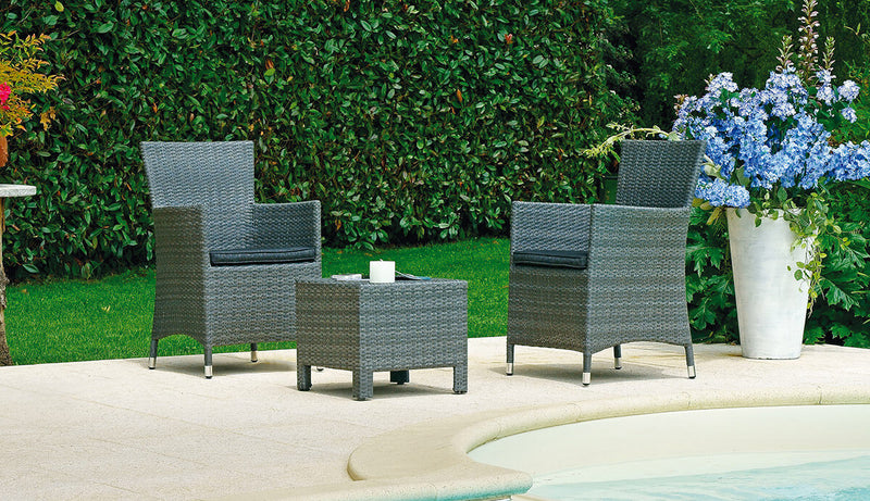 Poltrona da Giardino in Wicker con Cuscino Vorghini Ravenna