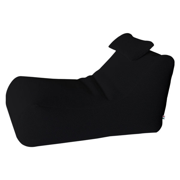 Lettino Chaise Lounge 120x70x65 cm con Cuscino in Poliestere Armonia Nero prezzo