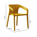 Set 4 Sedie da Giardino Impilabili 54x74x57 cm in Polipropilene Siena Tortora