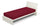 Unteres Blatt mit Ecken und einfarbigem Bordeaux-Gummiband