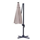 Ombrellone da Giardino Decentrato 3x3m in Alluminio con LED Florida Sabbia