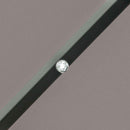 Ombrellone da Giardino Inclinabile Ø265 cm con 32 Luci LED Solari e Manovella Grigio      