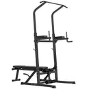 Power Tower Pieghevole Stazione Fitness Multifunzione Regolabile in 7 Posizioni con Sbarra Trazioni Dip Station Pull UP Station      