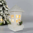 Lanterna di Natale in legno con glitter e illuminazione