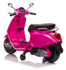 Moto Elettrica per Bambini Licenza Ufficiale Piaggio Vespa Sprint 12V con Rotelle Luci e Suoni Rosa