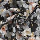 Set Lenzuola Infinity Sopra Sotto e Federe in Poliestere Black Flower  