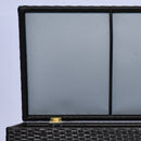 Baule da Esterno da 284L Apertura con Pistone a Gas 118x54x59 cm in Rattan PE Marrone Scuro 