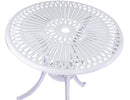 Set Tavolo e 2 Sedie da Giardino in Alluminio Siracusa Bianco