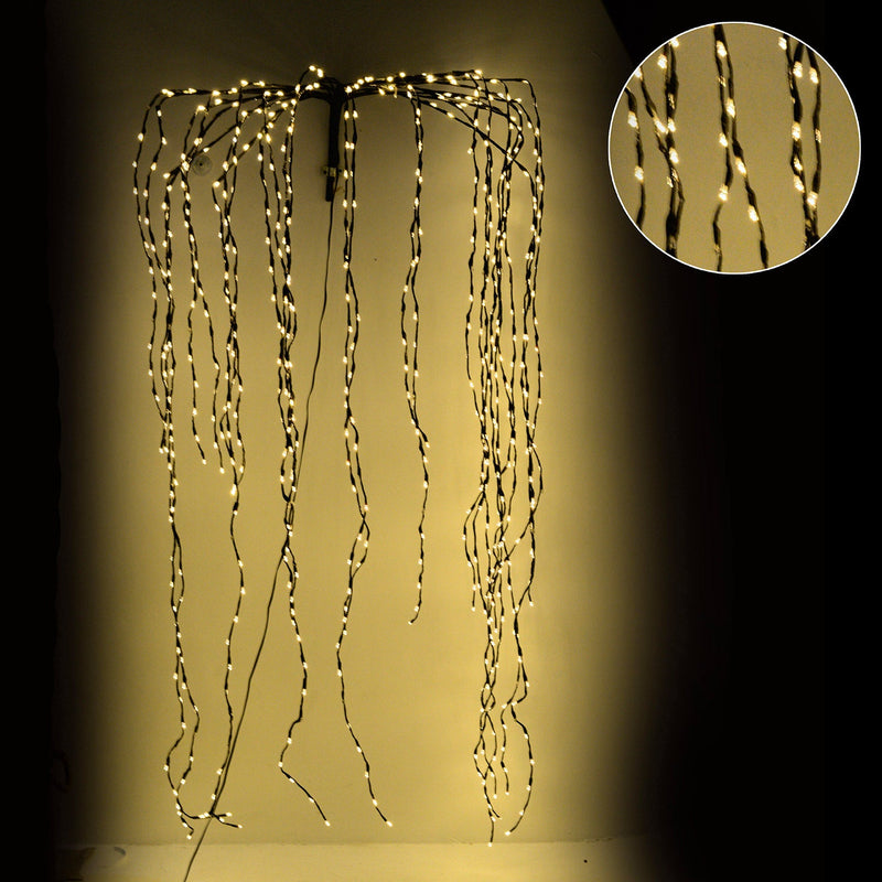 Cascata Luminosa 567 LED da Esterno cm Filo Marrone