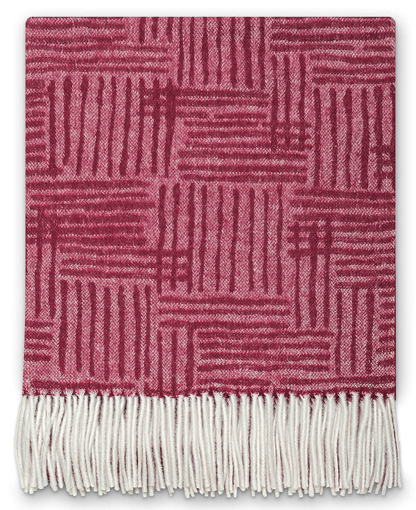 Plaid Misto Cotone 130x170 cm Effetto Cashmere 230 gr/mq Cober Orient Borgogna sconto