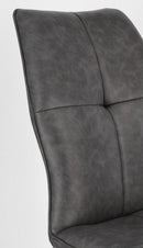 Set 2 Sedie 50x66x94h cm Kepler Pu Antracite 