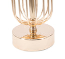 Lampada da Tavolo Glam Towy Ø25x51 cm in Ferro e Tessuto Nero e Oro