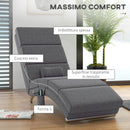 Poltrona Massaggiante con 8 Punti Vibranti e Riscaldamento 5 Modalità Timer e Telecomando Grigio      