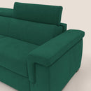 Divano Letto 3 Posti 200x100x95 cm in Tessuto Verde