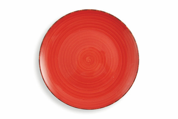 acquista Set mit 6 Obsttellern aus Steingut Villa d'Este Home Tivoli Red New Baita