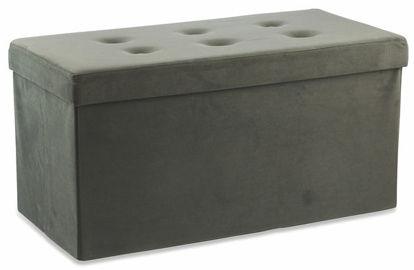 Pouf-Truhe mit Aufbewahrung in Tortora Soriani-Samt online