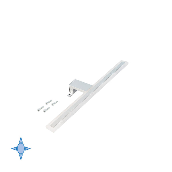 Emuca LED-Wandleuchte aus Technoplastik und Aluminium für Badezimmerspiegel Sagitarius 300 - 450 mm H300 sconto