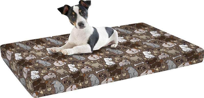 Materassino Imbottito 60x50cm per Cani e Gatti Brown Dogs Marrone