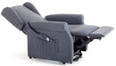 Poltrona Alzapersona Elettrica 2 Motori in Tessuto Vittoria Grigio Scuro