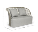 Divano 2 Posti 150x81x93h cm con Cuscini Cuyen Sand