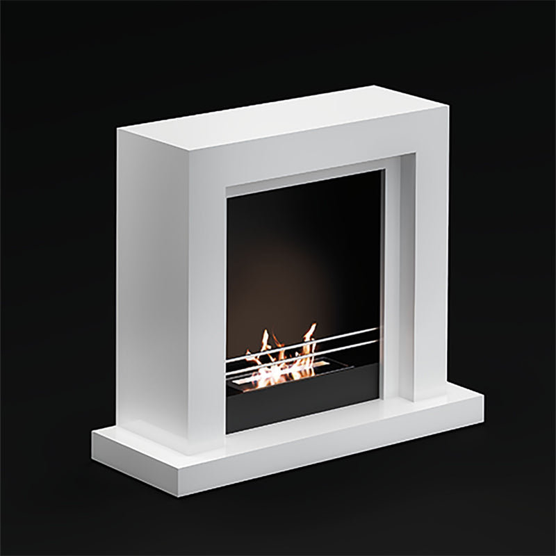 Camino a Bioetanolo da Pavimento 70x30x70 cm 2000W 1L Camogli Bianco 